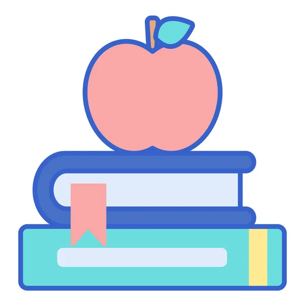 Apple Books Σχολείο Εικονίδιο Στην Κατηγορία Εκπαίδευση Σχολείο Μάθηση — Διανυσματικό Αρχείο