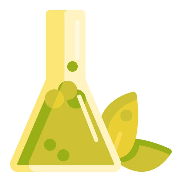 Química Ícone Verde Estilo Plano —  Vetores de Stock