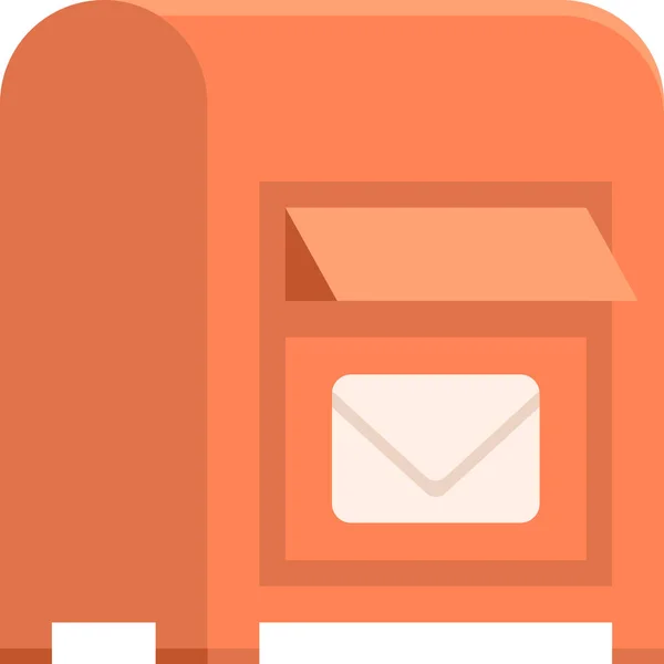 Buzón Correo Comunicación Icono — Vector de stock