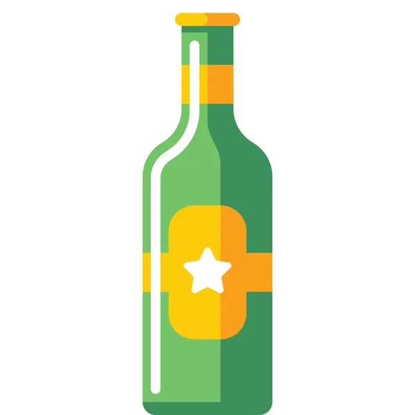 Cerveza Botella Cervecería Icono Categoría Alimentos Bebidas — Vector de stock