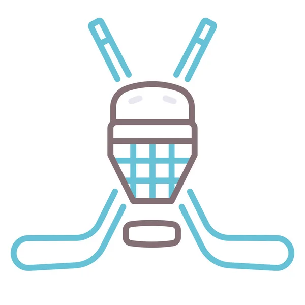 Hockey Mask Sport Ikon — Stock vektor