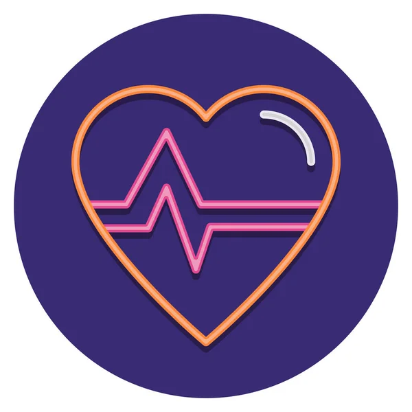 Ecg Corazón Icono Médico — Vector de stock