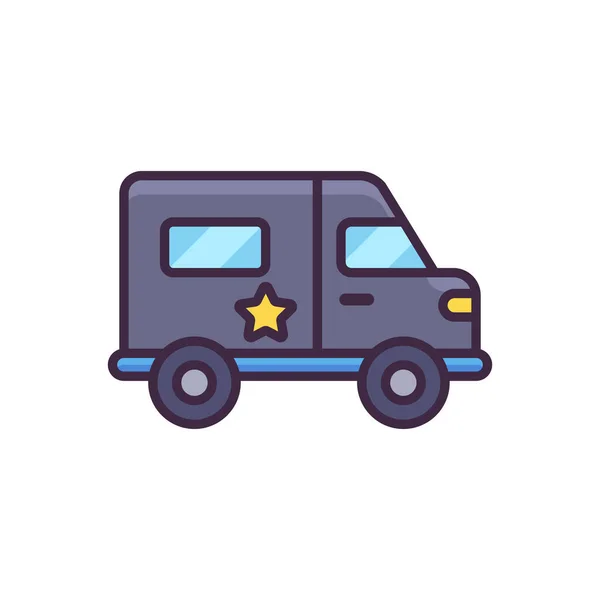 Police Van Icon Icon — Stock Vector