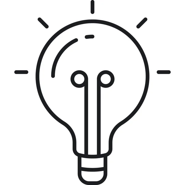Creative Brainstorm Bulb Icon Outline Style — Stock Vector
