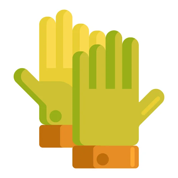 Guantes Jardinería Icono Plano Estilo Plano — Vector de stock