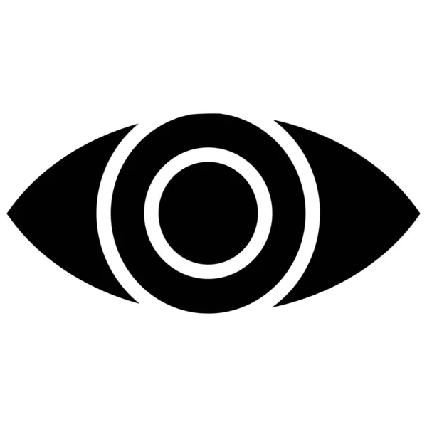 Eye Monitor Show Icon Solid Style — стоковый вектор