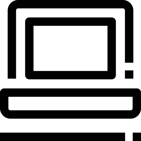 计算机数字笔记本电脑图标 — 图库矢量图片