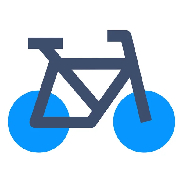 Icône Vélo Activité Dans Style Contour Rempli — Image vectorielle