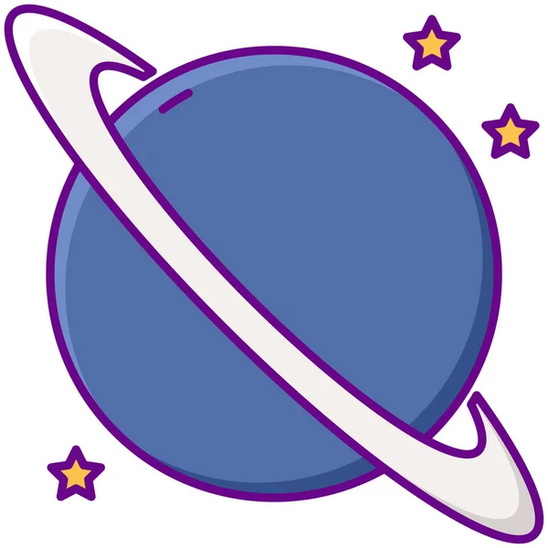 Galax Planet Rymd Ikon — Stock vektor
