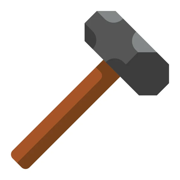 Martillo Destrucción Icono Trineo — Vector de stock