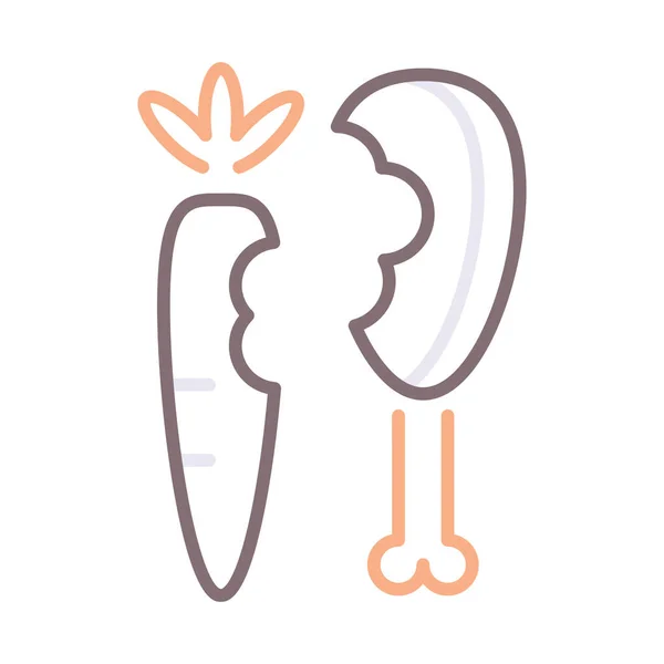 Carrot Chicken Food Icon — Stock Vector
