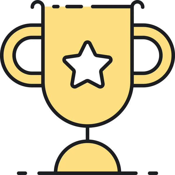 Seo Award Filled Outline Icon Filled Outline Style — Stockvektor