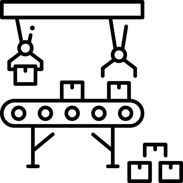 Icône Produit Emballage Fabrication Dans Catégorie Marketing Seo — Image vectorielle