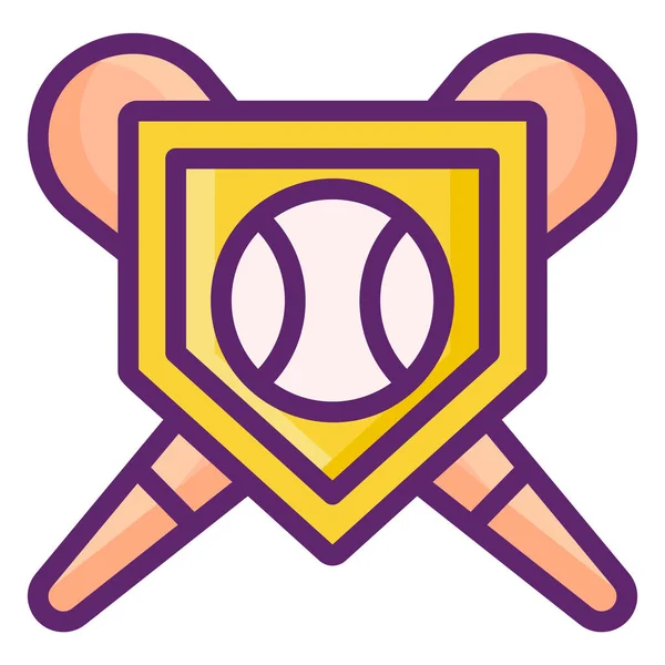 Бейсбольний Чемпіонат Національний Значок — стоковий вектор