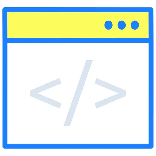 Значок Розробки Консолі Кодування Заповненому Стилі — стоковий вектор