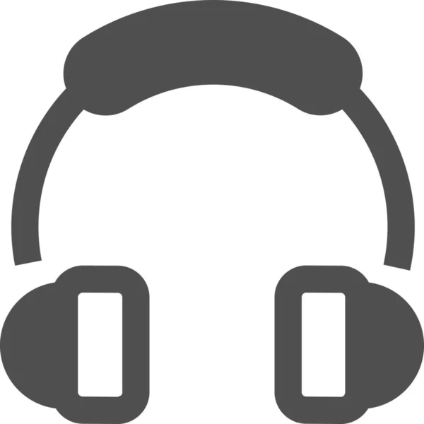 Auriculares Audio Icono Auriculares — Vector de stock