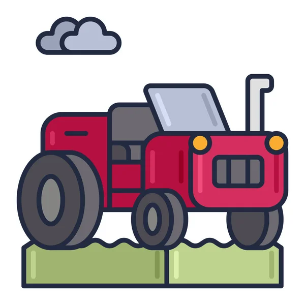 Farm Tractor Vehicle Icon Science Research Category — Stock Vector