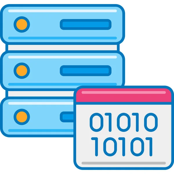 Data Database Management Database Storage Icon Filled Outline Style — Stock Vector