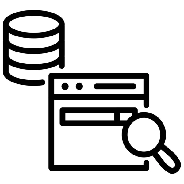 Browser Database Elasticsearch Icon — Stock Vector