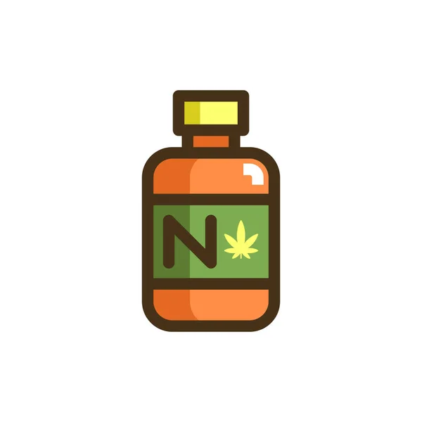 Marihuana Medizin Nährstoffe Symbol — Stockvektor