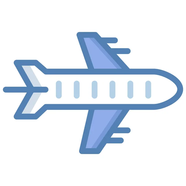 Ikona Ładunkowa Samolotu Stylu Wypełnionego Zarysu — Wektor stockowy