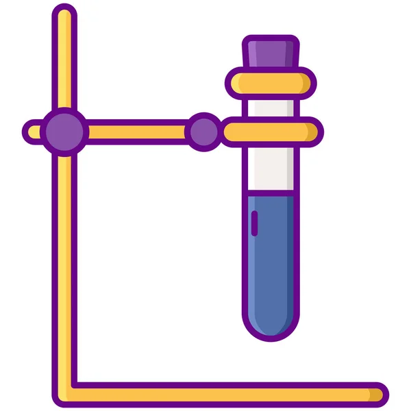 Stand Test Tube Icon Filled Outline Style — Stock Vector