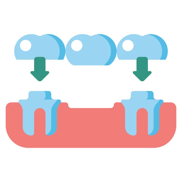 Diente Icono Puente Dental — Archivo Imágenes Vectoriales