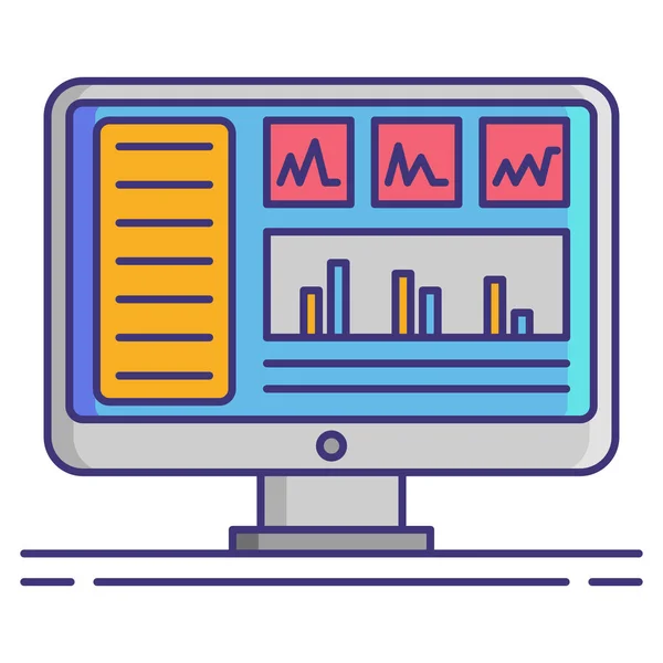 Computer Dashboard Interface Pictogram — Stockvector