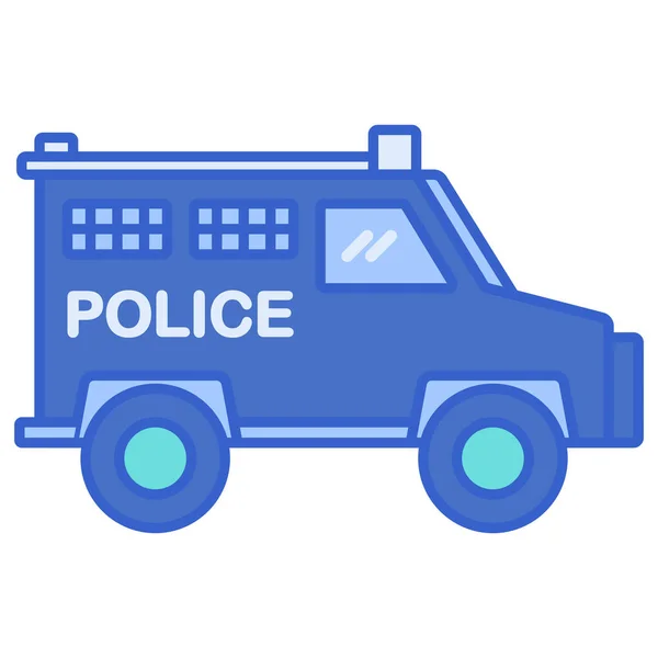 Ícone Veículo Blindado Polícia — Vetor de Stock