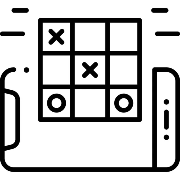 Jeu Divertissement Tic Icône Orteil Tac — Image vectorielle