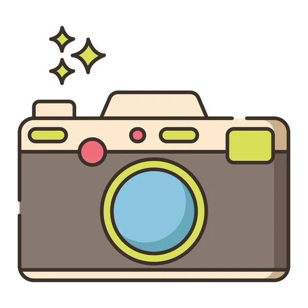 Camera Digital Digital Camera Icon Filled Outline Style — Stock Vector