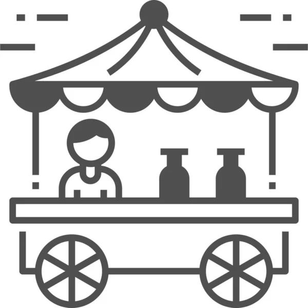 Food Stall Stall Shop Icon — Stock Vector