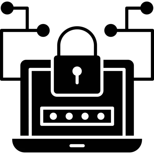 Login Passwort Symbol Sperren — Stockvektor