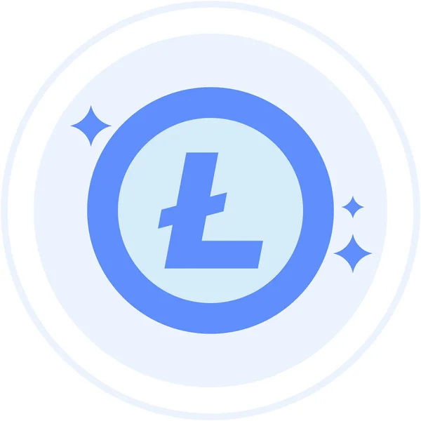 Altcoin Krypto Litecoin Symbol Badge Stil — Stockvektor