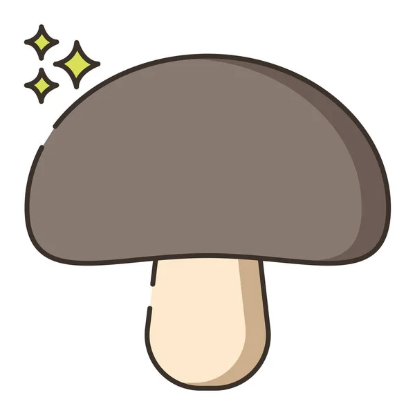 Food Mushroom Mushrooms Icon — Stock Vector