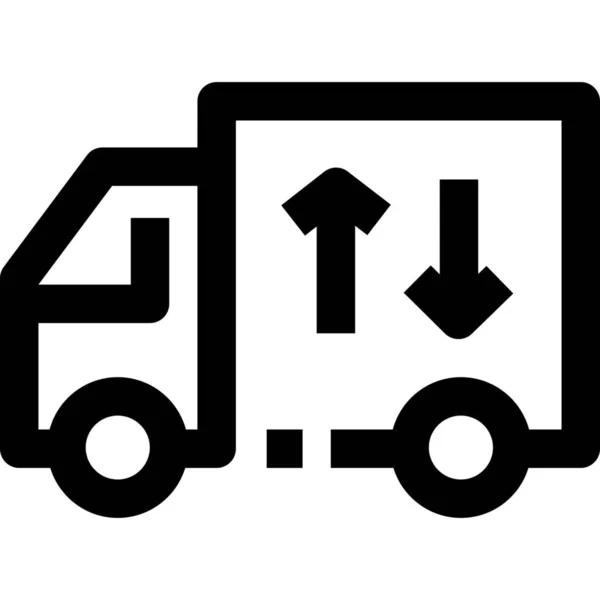 Ikon Logistik Pengiriman Bebas Tepat Waktu - Stok Vektor