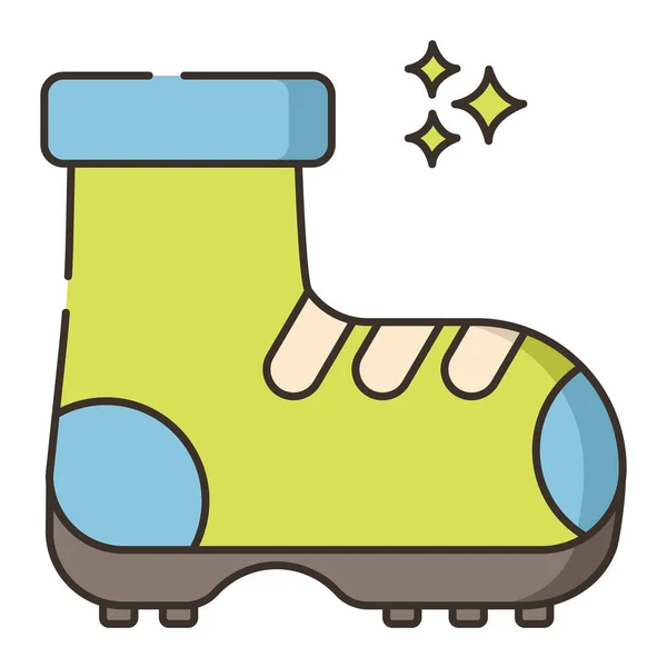 Boots Footwear Hiking Icon Nature Outdoor Adventure Category — Stock Vector