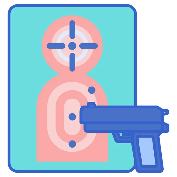 Pistola Policía Rango Icono — Archivo Imágenes Vectoriales