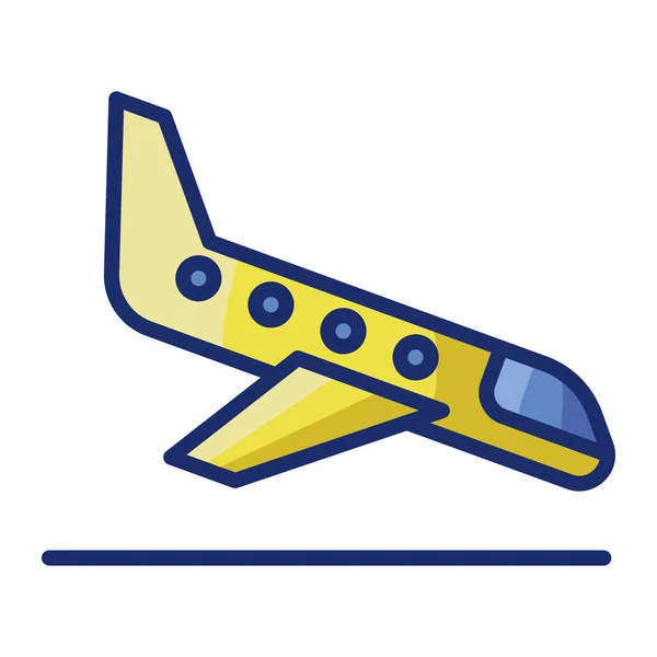 Avion Icône Vol Aéroport Dans Catégorie Tourisme Hôtels Hospitalité — Image vectorielle