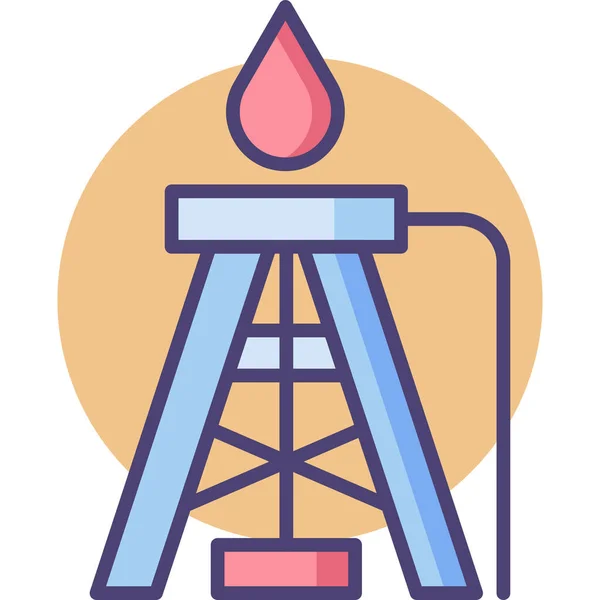 Ölbohrplattform Ölbohrsymbol Der Kategorie Ökologie Umweltschutz — Stockvektor