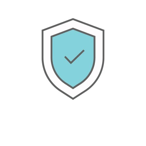 Encryption Firewall Lock Icon Filled Outline Style — Wektor stockowy