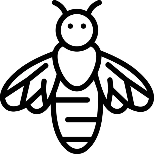 Apis Bee Farming Fly Icon Outline Style — Stock Vector