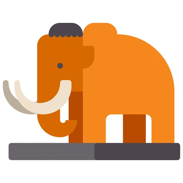 Animal Extinto Icono Mamut — Vector de stock