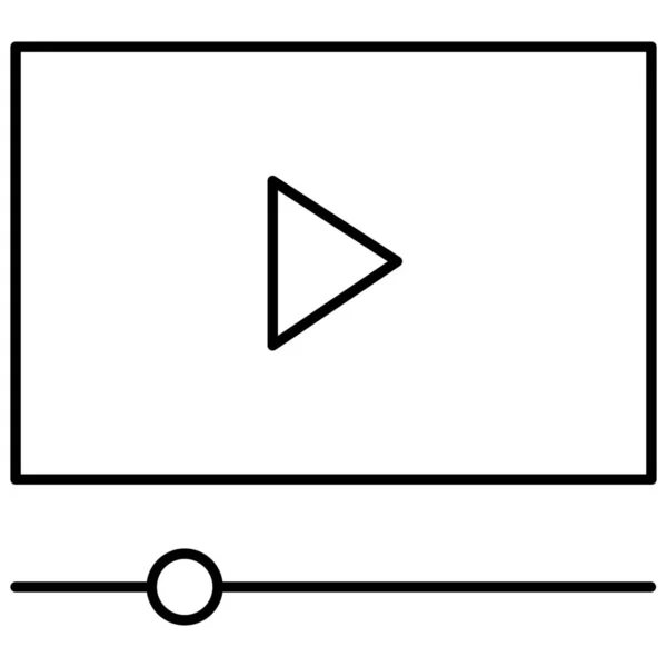 Player Seo Streaming Symbol Umriss Stil — Stockvektor