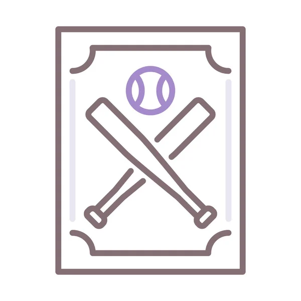 Baseball Cards Sport Icon — Stock Vector