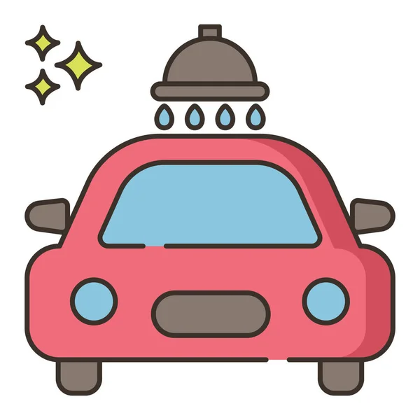 Coche Vehículo Lavado Icono — Vector de stock