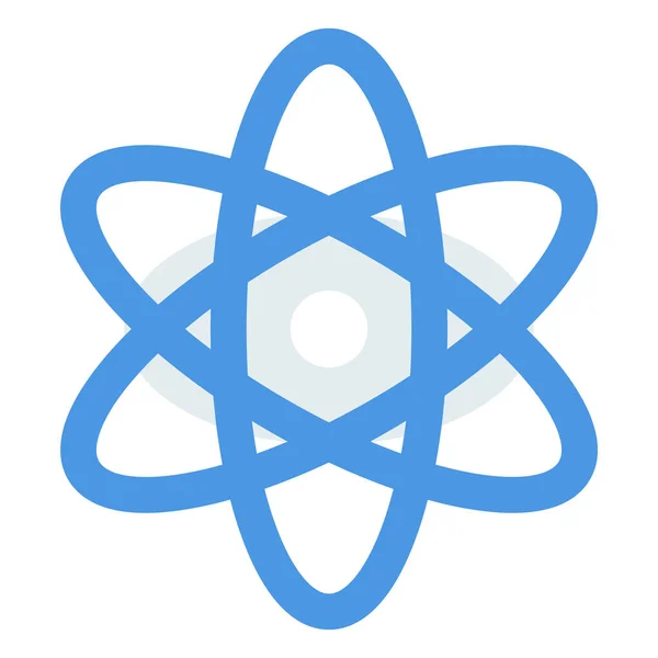 Икона Физики Атома Плоском Стиле — стоковый вектор
