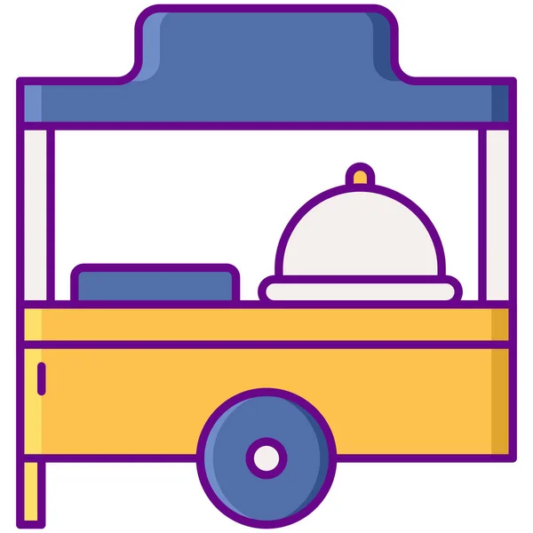 Comida Pop Restaurante Icono — Vector de stock