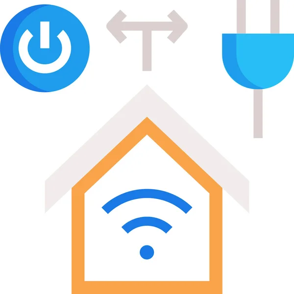 Smart Home Ikone Für Die Hausautomation Smart Control Der Kategorie — Stockvektor