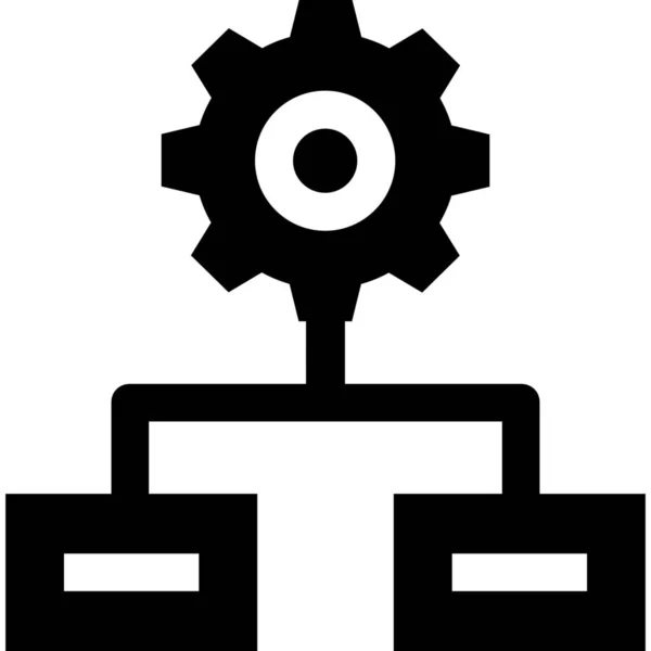 Hierarchie Idee Projekt Workflow Symbol — Stockvektor